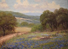 "SPRING MIX" BLUEBONNETS IN TEXAS HILL COUNTRY WILDFLOWERS