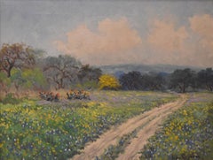 "SPRING MIX" TEXAS HILL COUNTRY BLUEBONNETS, BLOOMING CACTUS, WILDFLOWERS