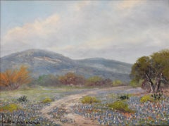 Vintage "Texas Bluebonnets"  Texas Hill Country Scene 