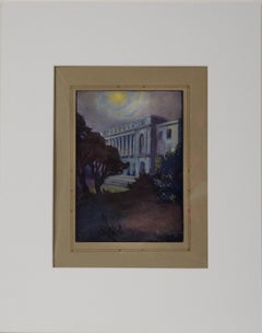 Lithographie de Wheeler Hall 1921 Université de Californie à Berkeley 