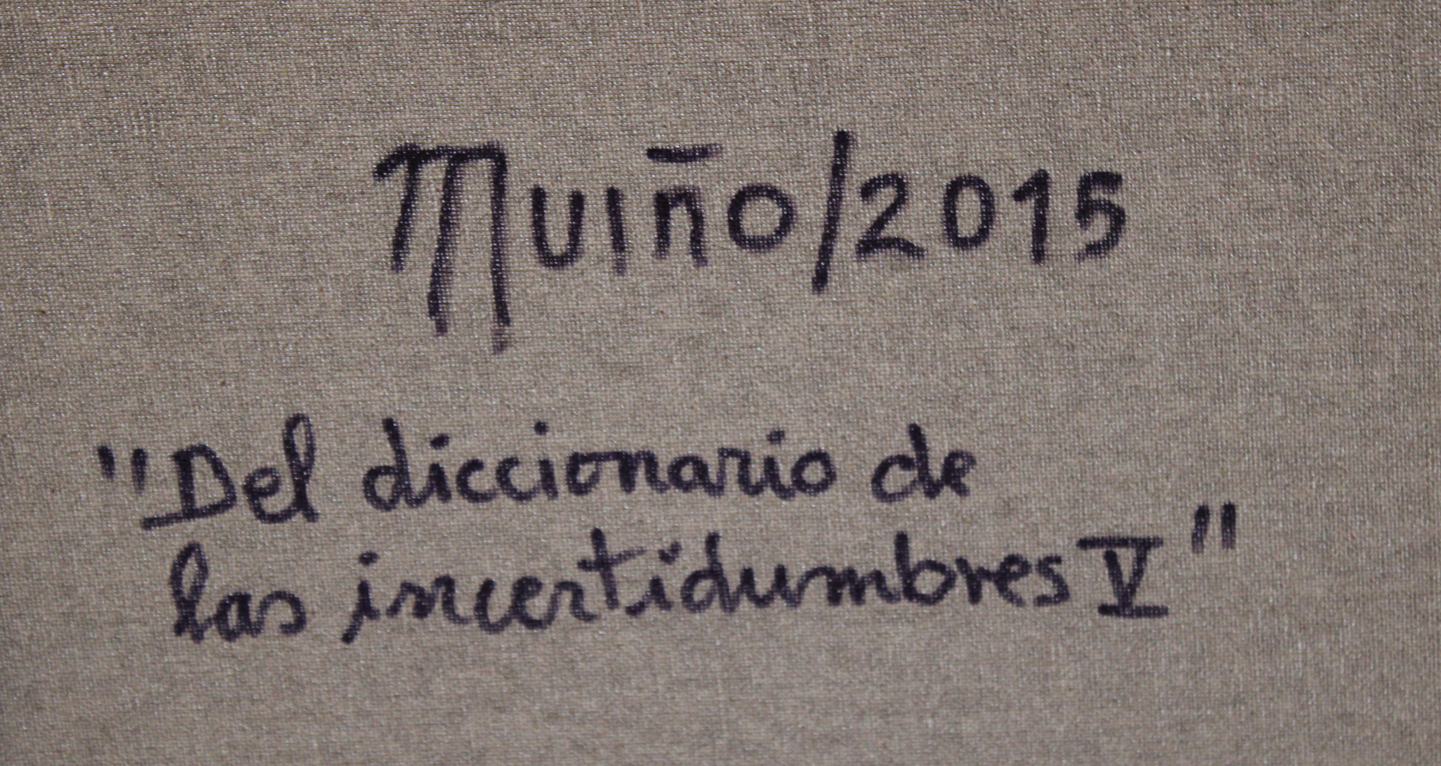 Del diccionario de las incertidumbres V - Óleo sobre lienzo - Año 2015 im Angebot 5