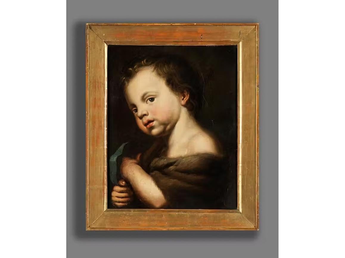 17th Century by Pedro Nunez Portrait of a Child Oil on Canvas - Painting by Pedro Nuñez de Villavicendio 