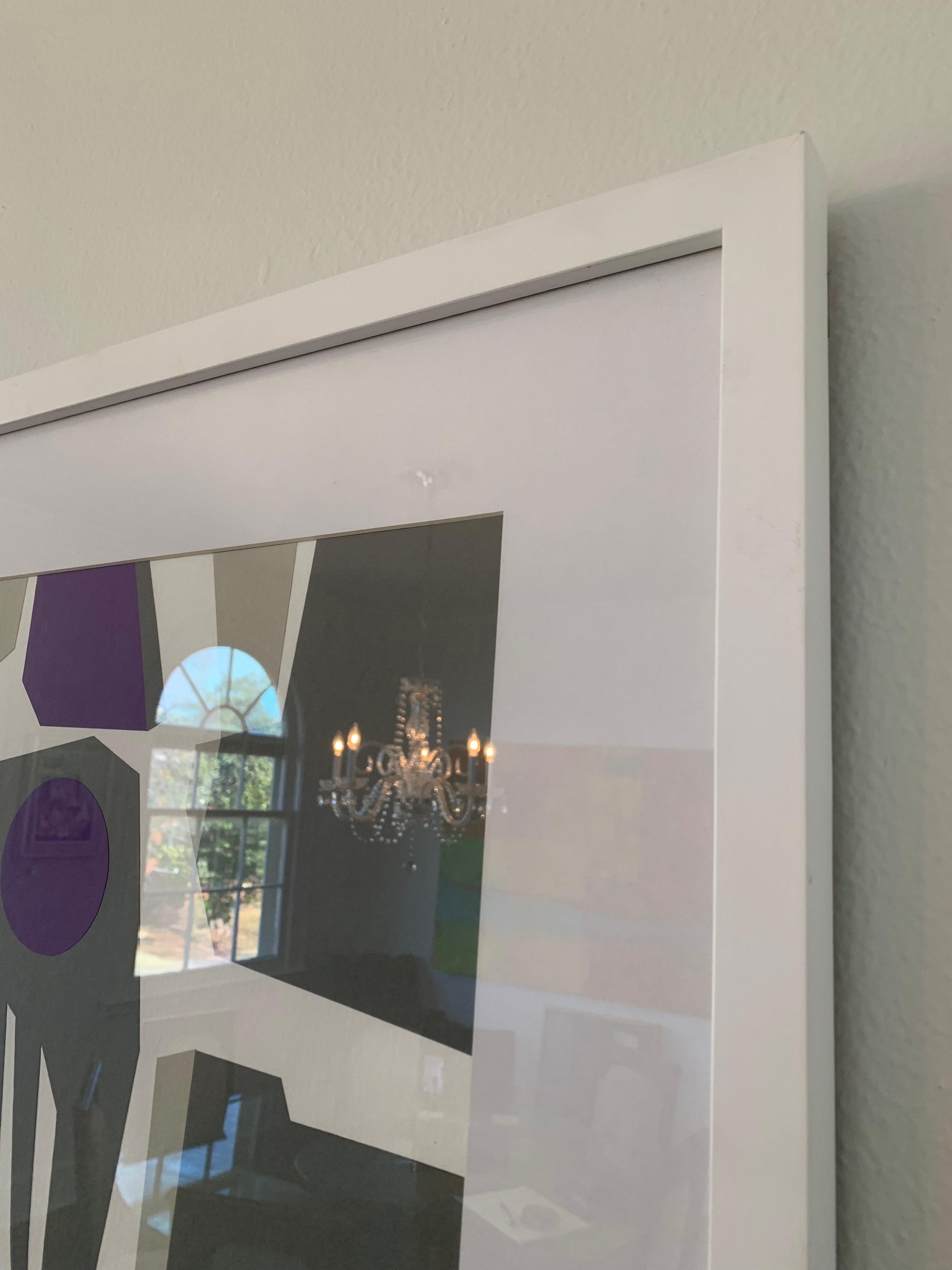 'Abstract Collage' by Pedro Oraa, Serigraph For Sale 2