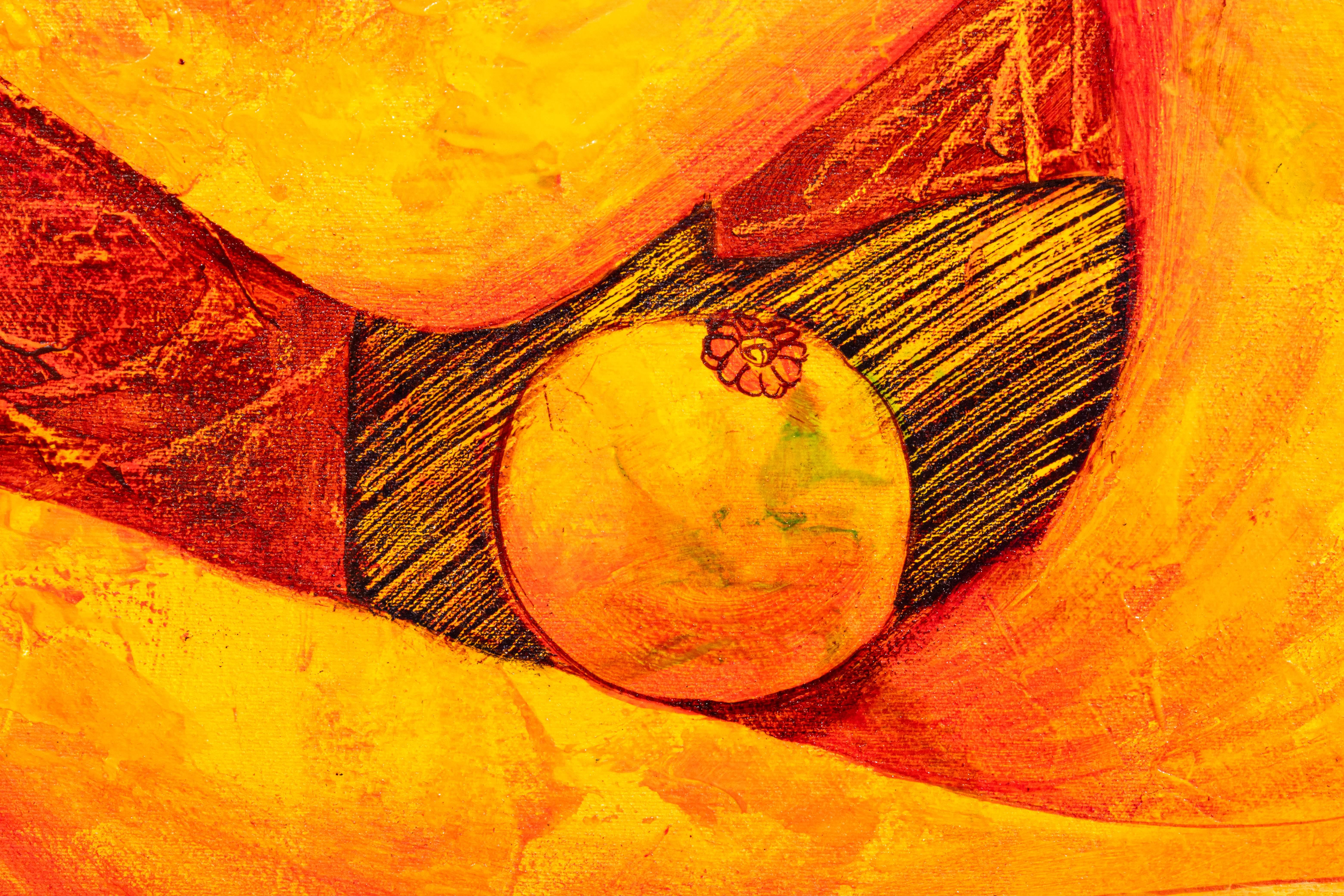 Pedro Ortegarias Familia Ciameses Pintura sobre lienzo en técnica mixta firmada 2005 en venta 4