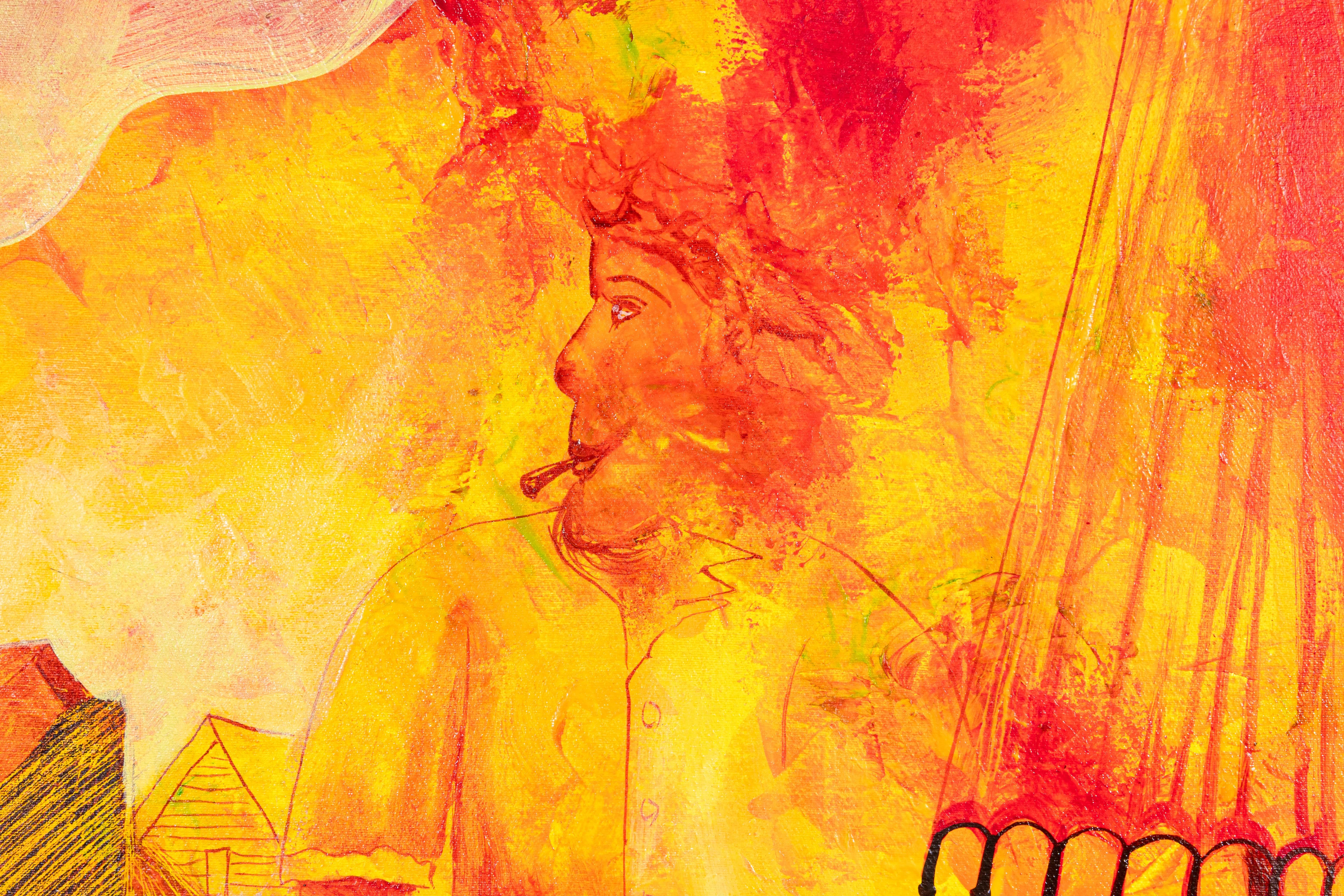 Pedro Ortegarias Familia Ciameses Pintura sobre lienzo en técnica mixta firmada 2005 Siglo XXI y contemporáneo en venta