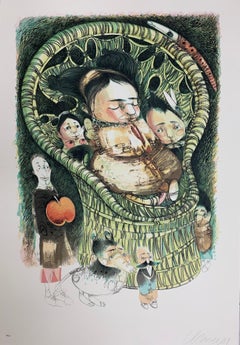 Pedro Pablo Oliva Serigraph: Sillon de mimbre