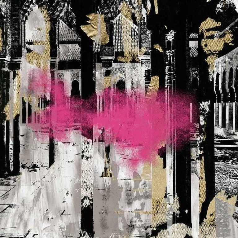 ALHAMBRA(PINK) Serigraph Architecture Abstract Painting Pedro Peña For Sale 2