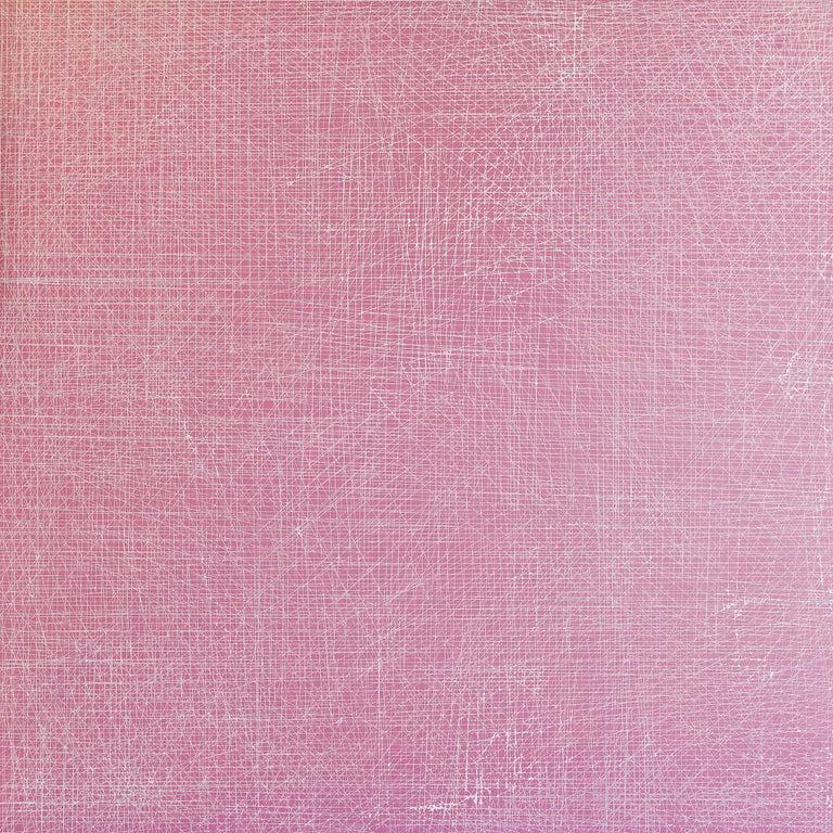 PINK SCRATCH Abstract Painting Board Contemporary Pedro Peña  1