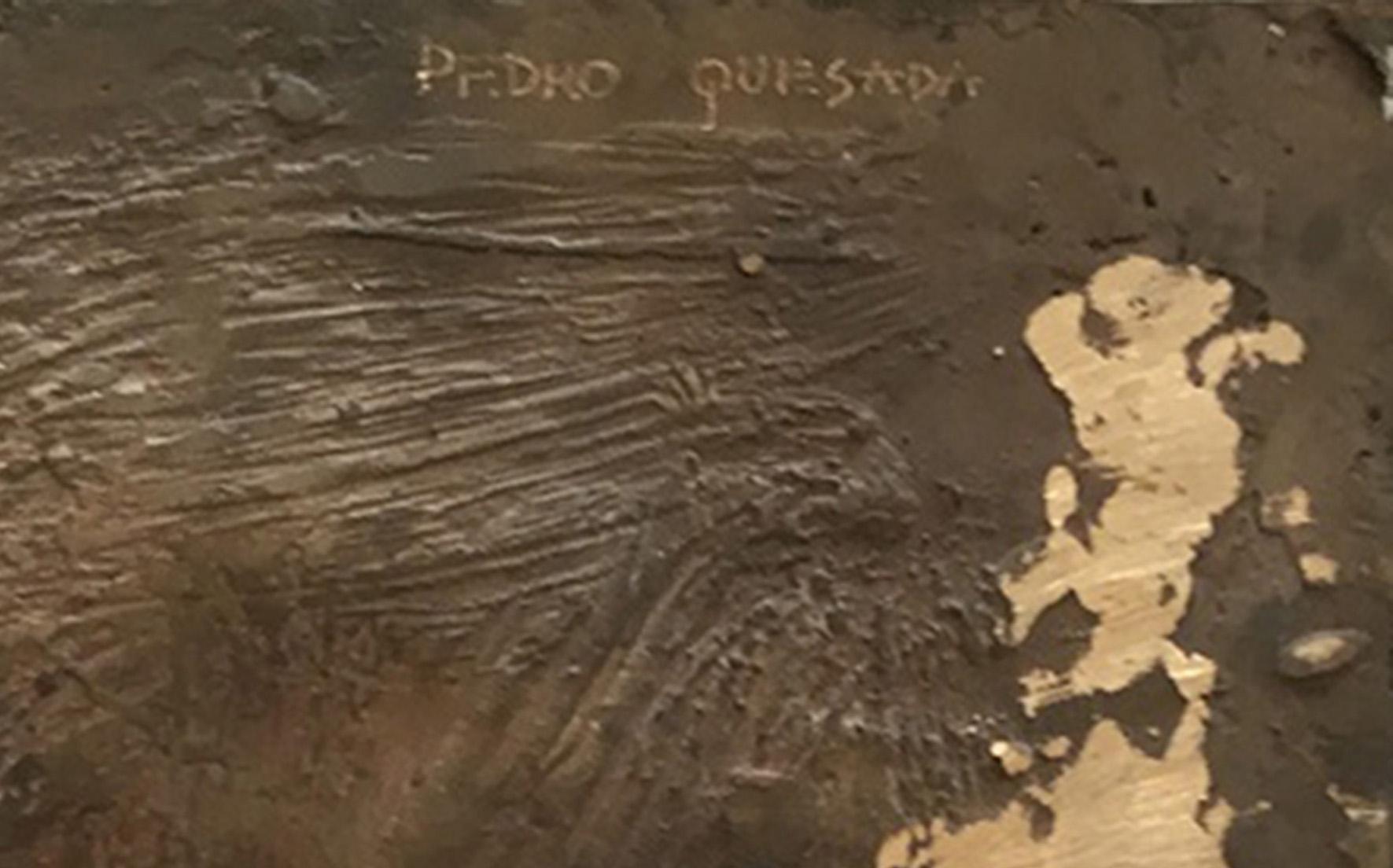 Retrato de Lincoln, escultura en relieve de bronce de Pedro Quesada Sierra en venta 1