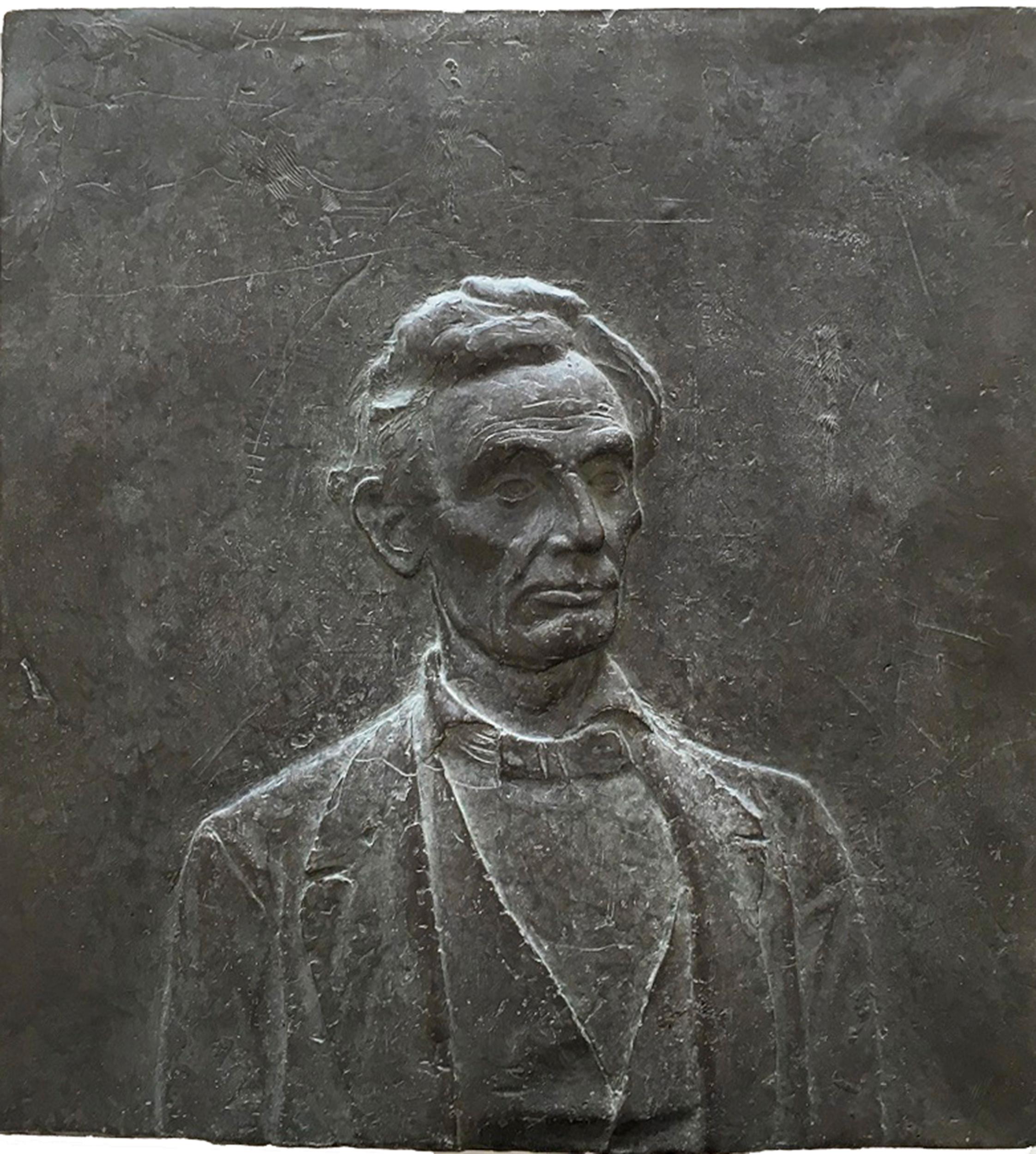 Rendered in bronze, this bas-relief portrait of the 16th president of the United States is from a limited run of only two editions. The wall-mounted artwork is signed in the metal verso by the artist.

Portrait of Lincoln
Pedro Quesada, Spanish