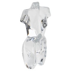 Pedro Ramirez Vasquez für Daum Crystal Athena Kubistische weibliche Torso-Skulptur aus Kristall