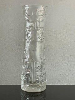 Vintage "Column Antropology Museum" - Glass sculpture.
