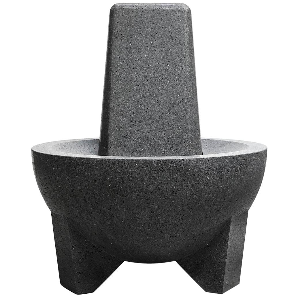 Pedro Reyes Black Volcanic Stone Molcajete Chair ‘Mortar Chair’ Mexico 2018