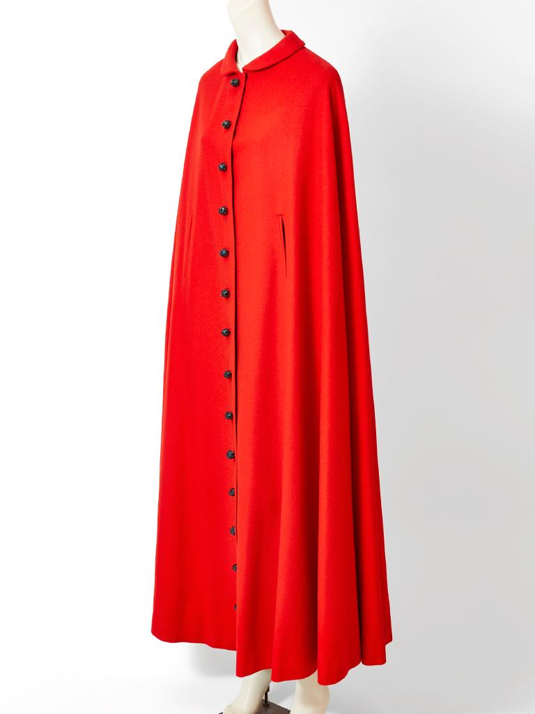 red wool cape