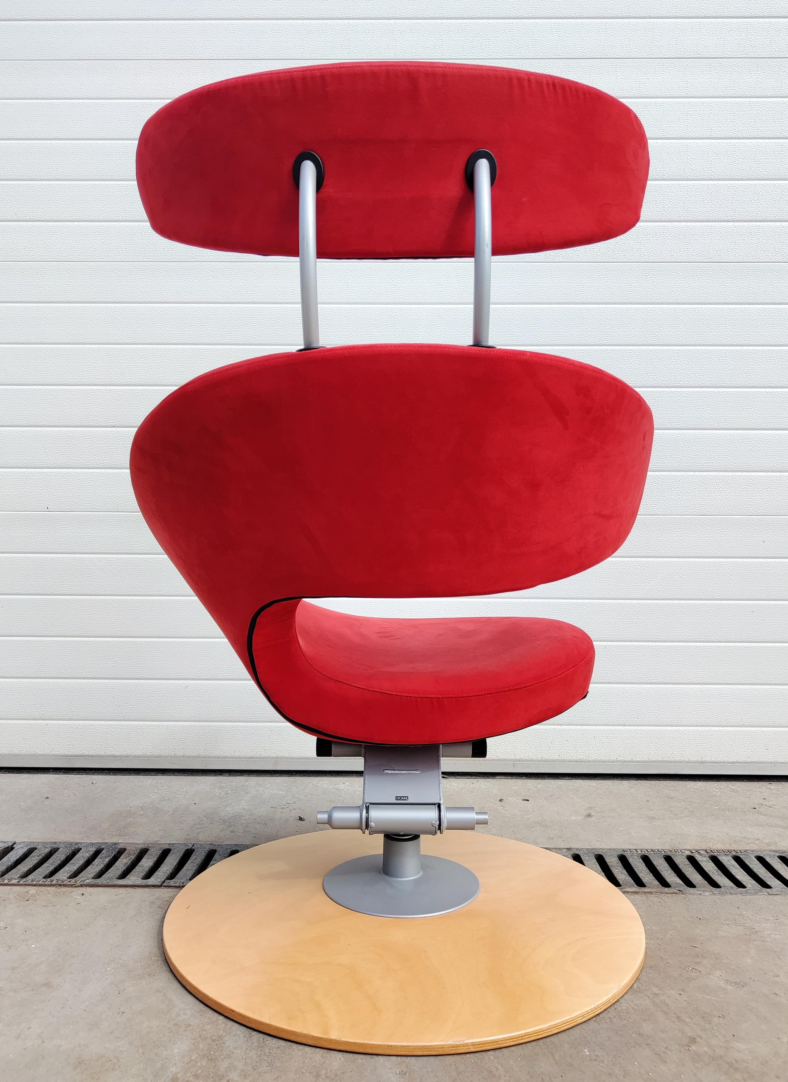 Metal 'Peel' Armchair or Swivel Chair Designed by Olav Eldoy, Norway, 2002 For Sale