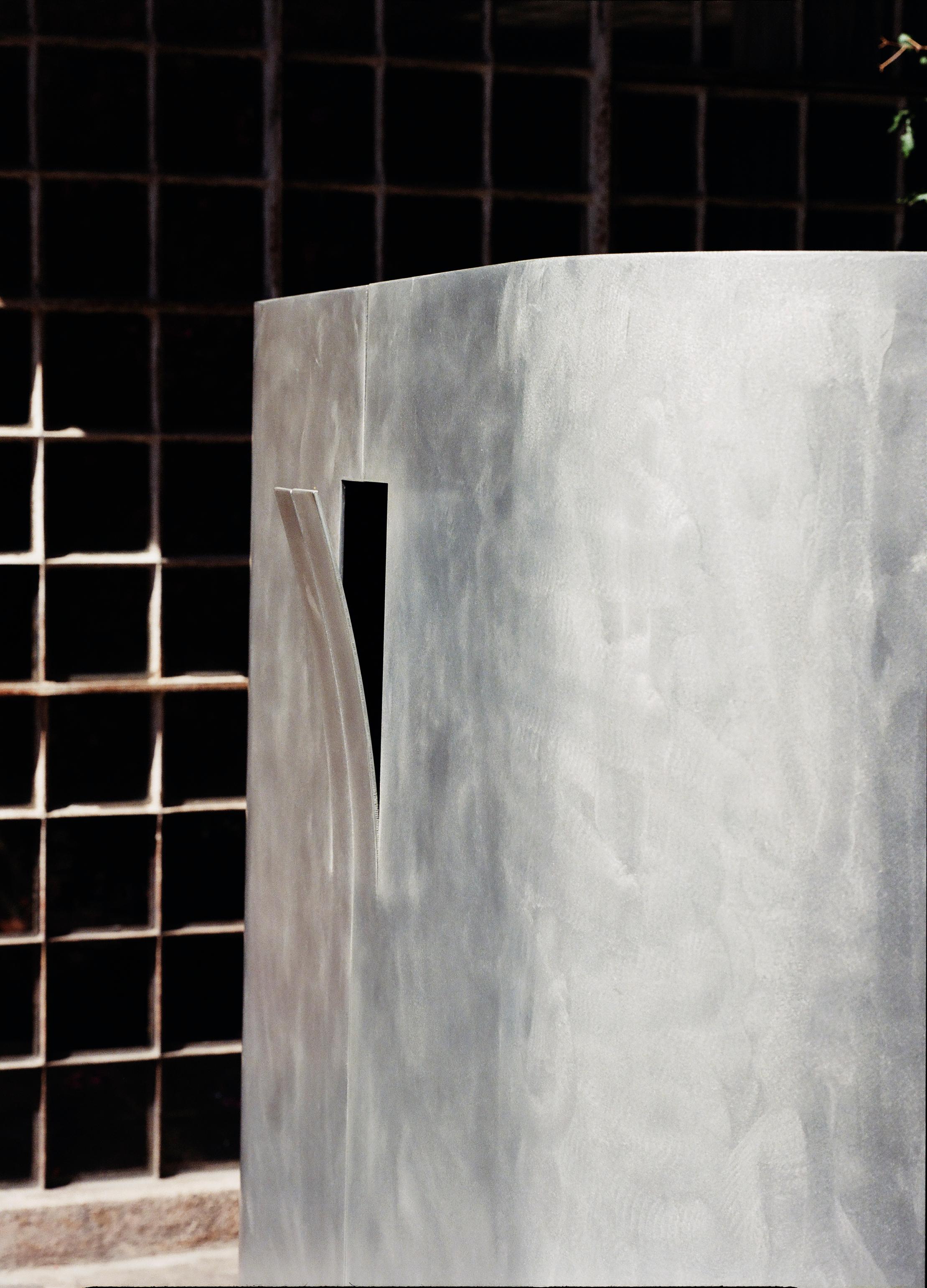 Painted Aluminium and Terracota Peel Cabinet by Estudio Persona  For Sale