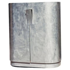 Aluminium and Terracota Peel Cabinet by Estudio Persona
