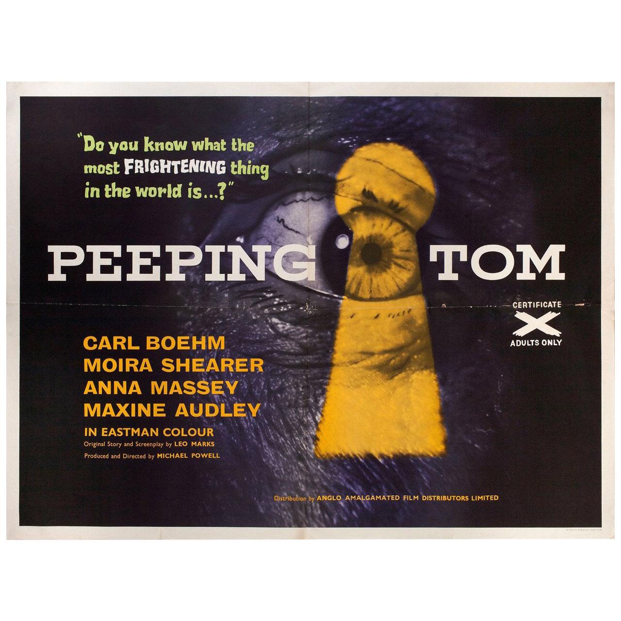 "Peeping Tom" 1960 British Quad Film Poster