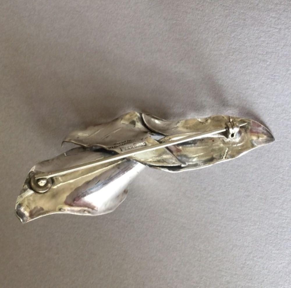 Peer Smed Sterling Silver Calla Lily Brooch For Sale 1