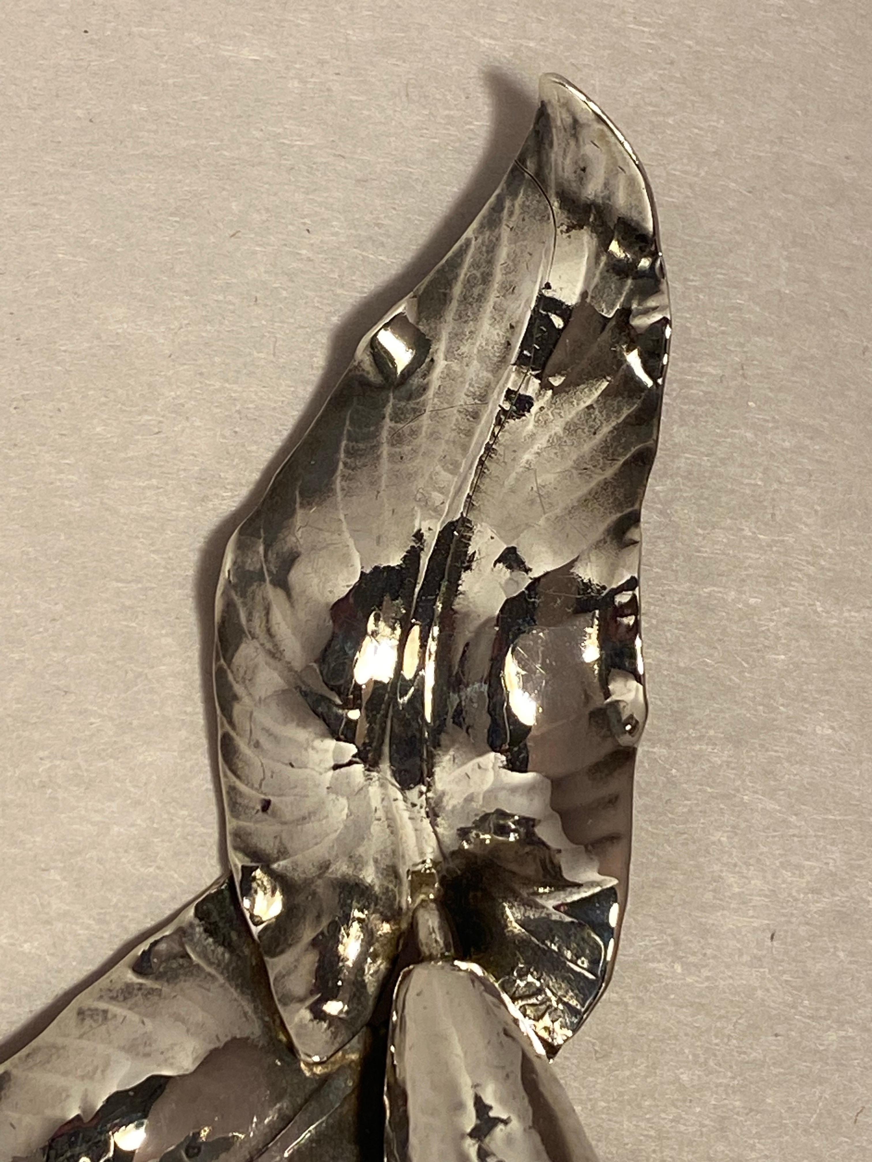 Peer Smed Spilla a forma di giglio di Calla in argento Sterling Periodo Arte e Artigianato in vendita 4