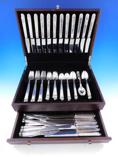 Peer Smed Set di posate in argento Sterling Servizio 83 pezzi Arts & Crafts Lavorate a mano