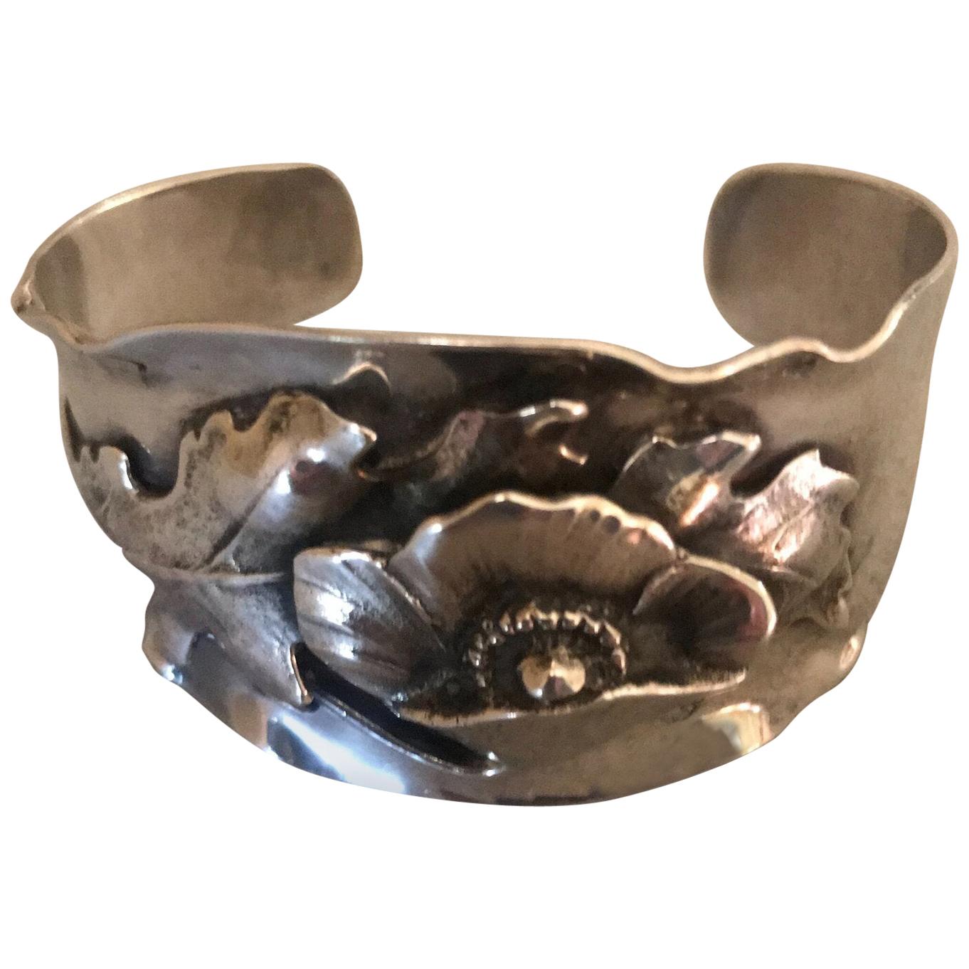 Peer Smed Sterling Silver Large Cuff Bracelet For Sale