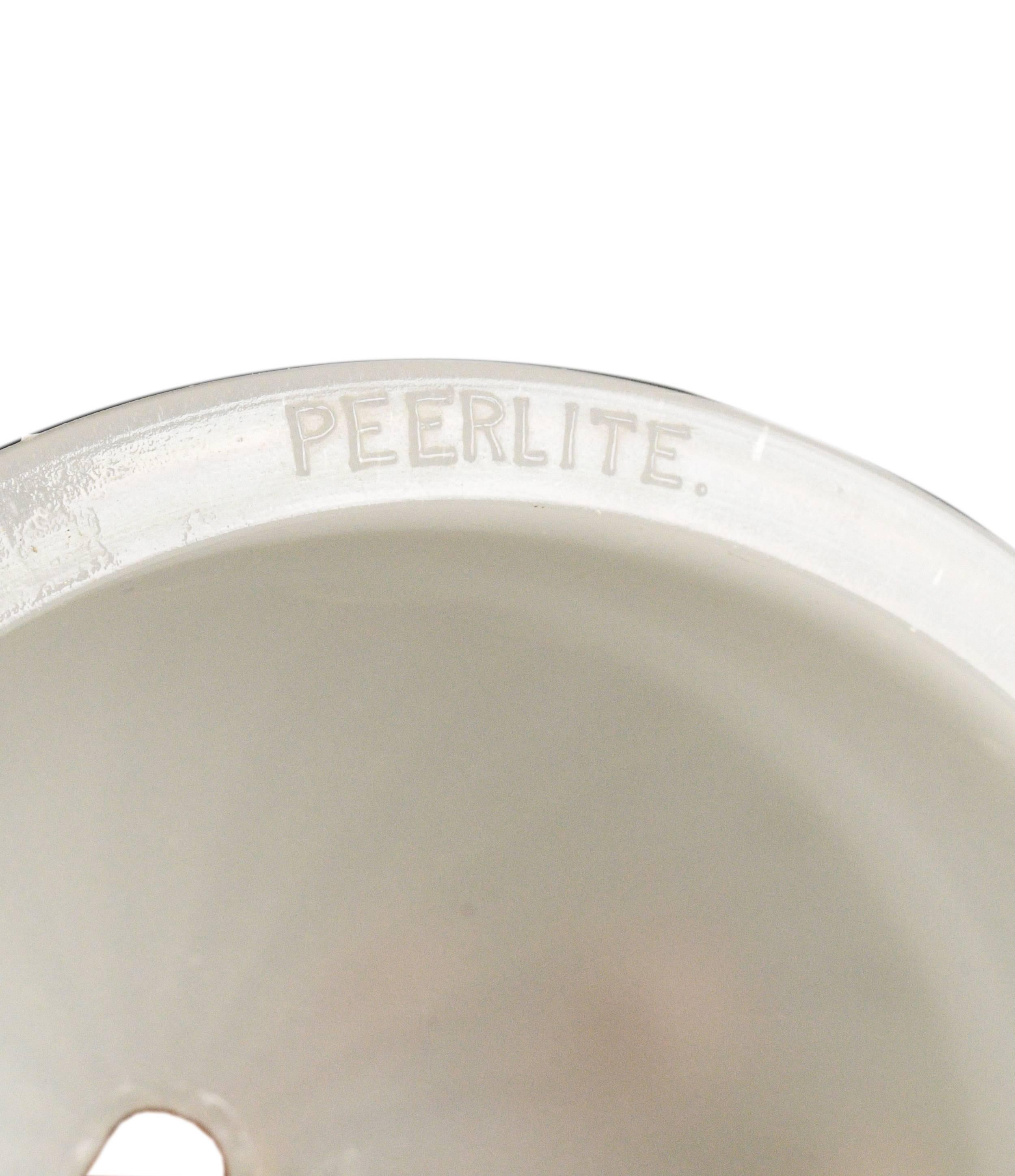 Peerlite Flush Mount with Milk Glass Shade In Excellent Condition In Minneapolis, MN