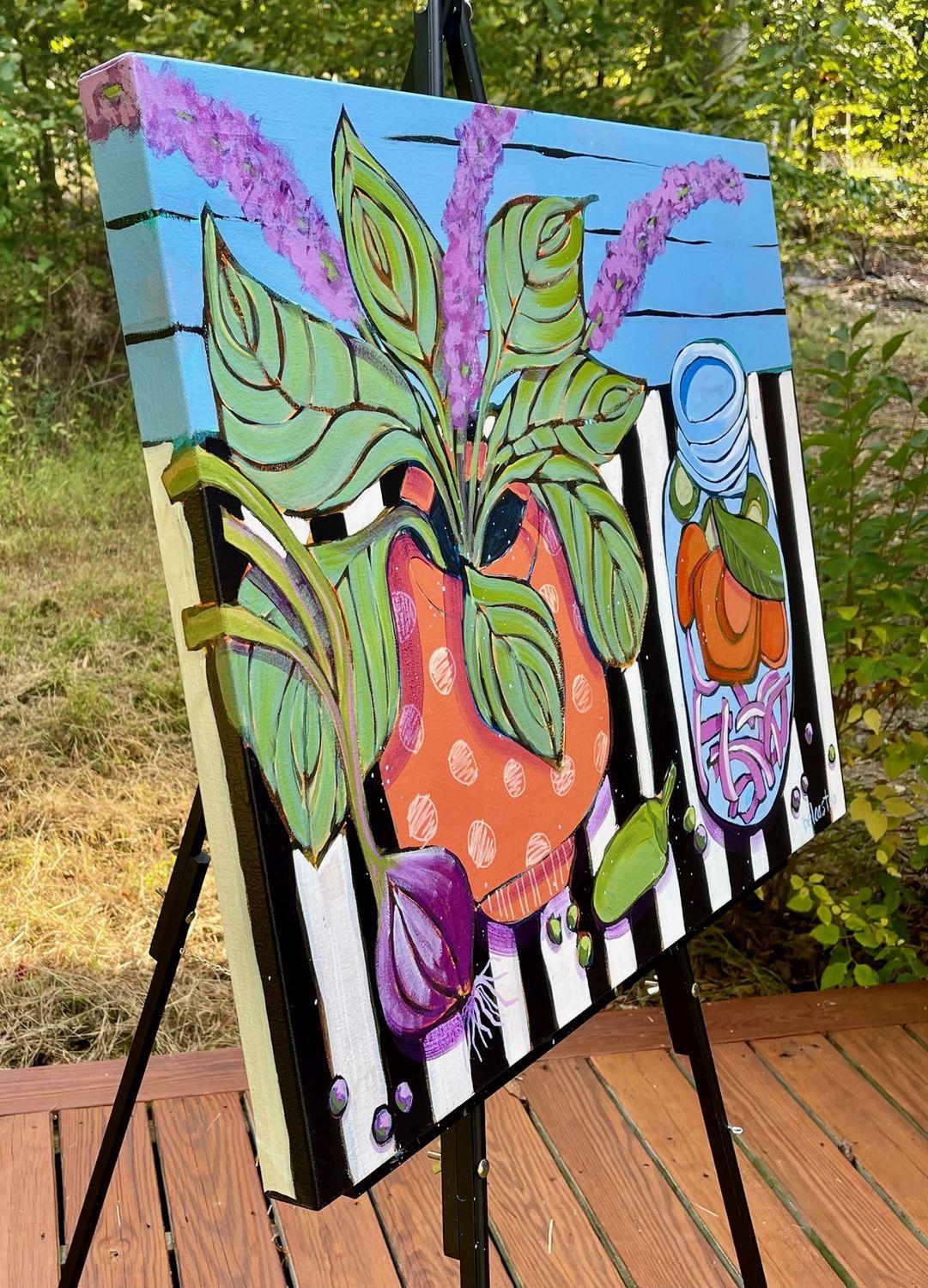 Escabeche, Originalgemälde – Painting von Peg Belcastro