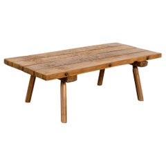 Table basse rustique à piquets de Hongrie, vers 1890