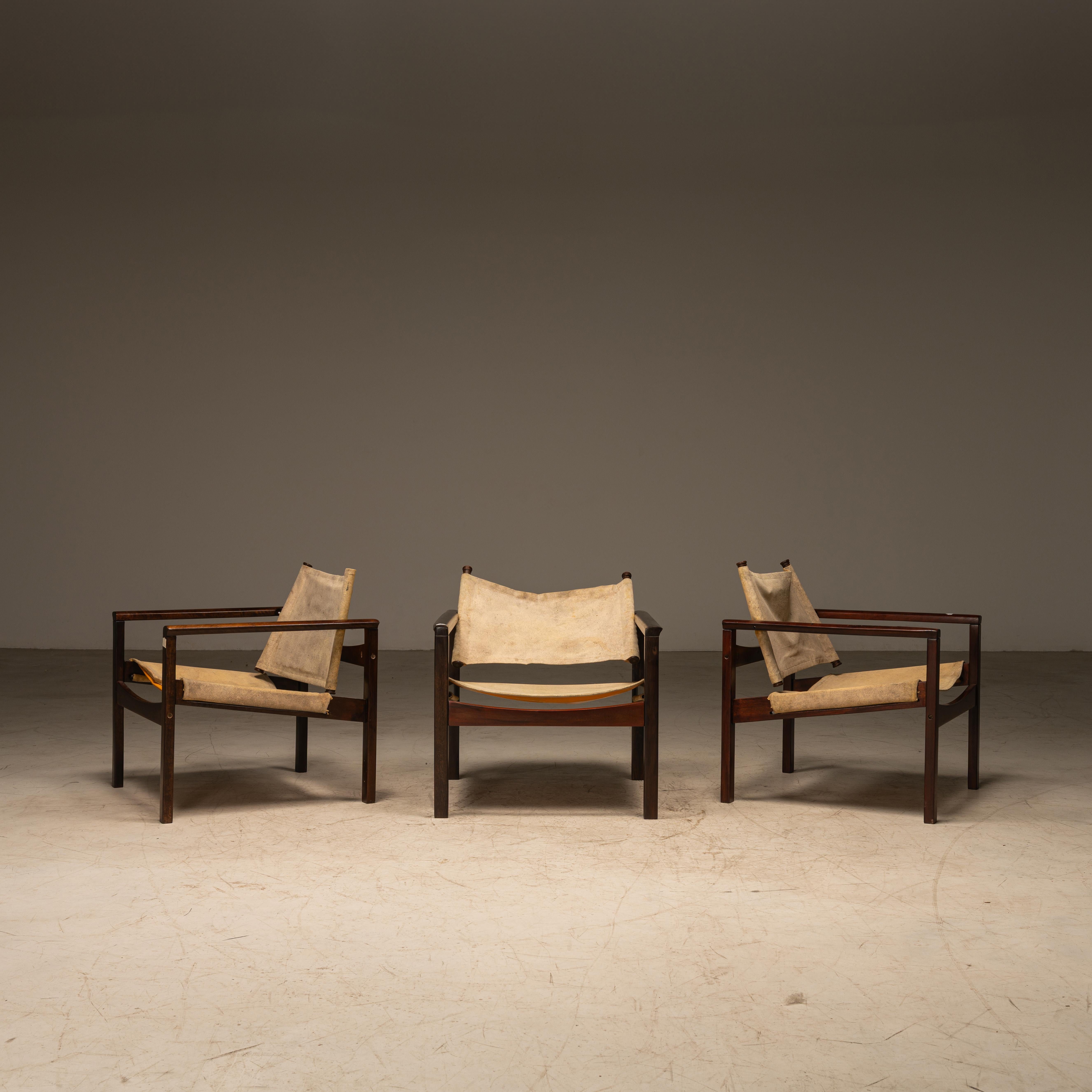 Peg-Lev Lounge Chair, Michel Arnoult, Brasilianische Mitte des Jahrhunderts Modern (Moderne der Mitte des Jahrhunderts) im Angebot