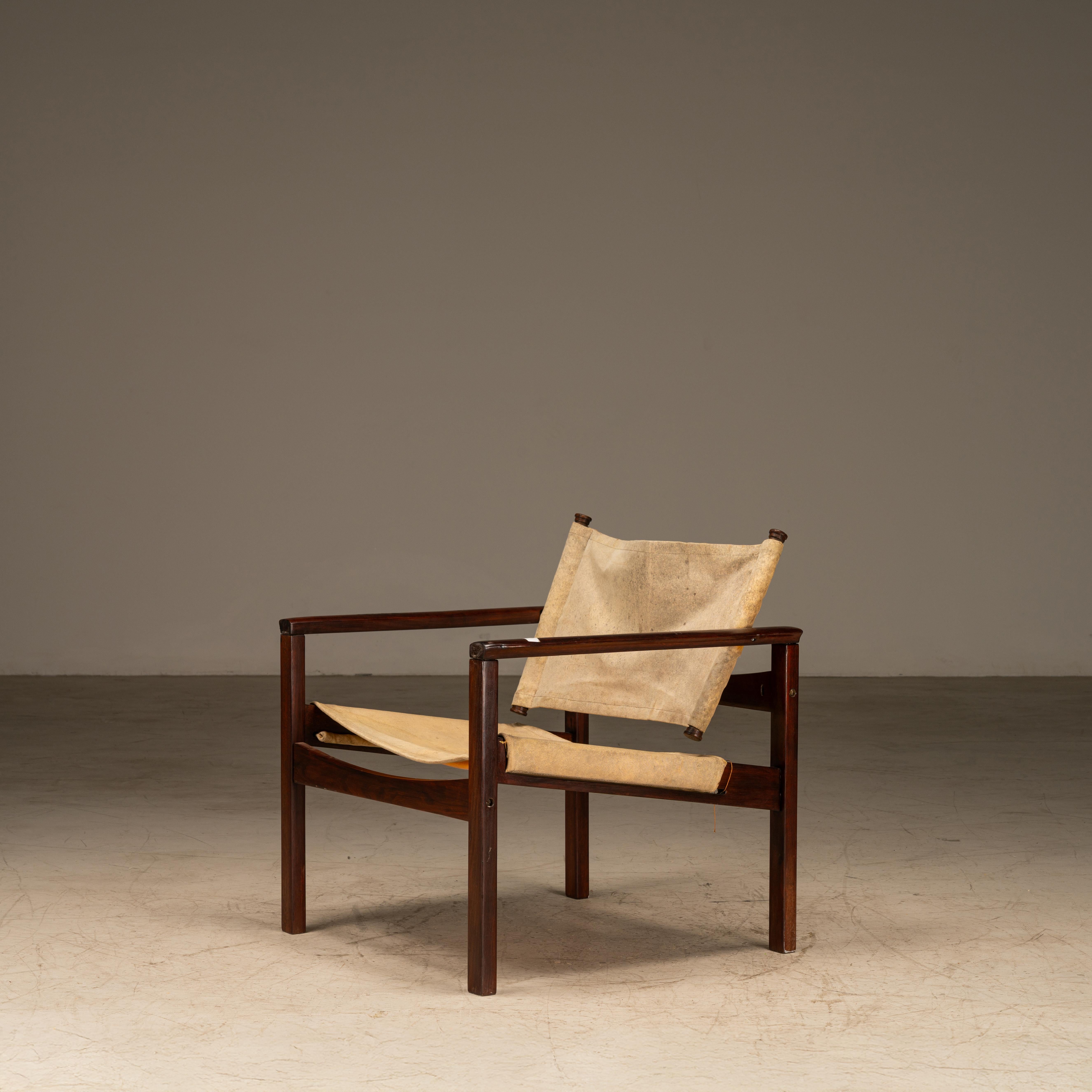 Peg-Lev Lounge Chair, Michel Arnoult, Brasilianische Mitte des Jahrhunderts Modern im Zustand „Gut“ im Angebot in Sao Paulo, SP