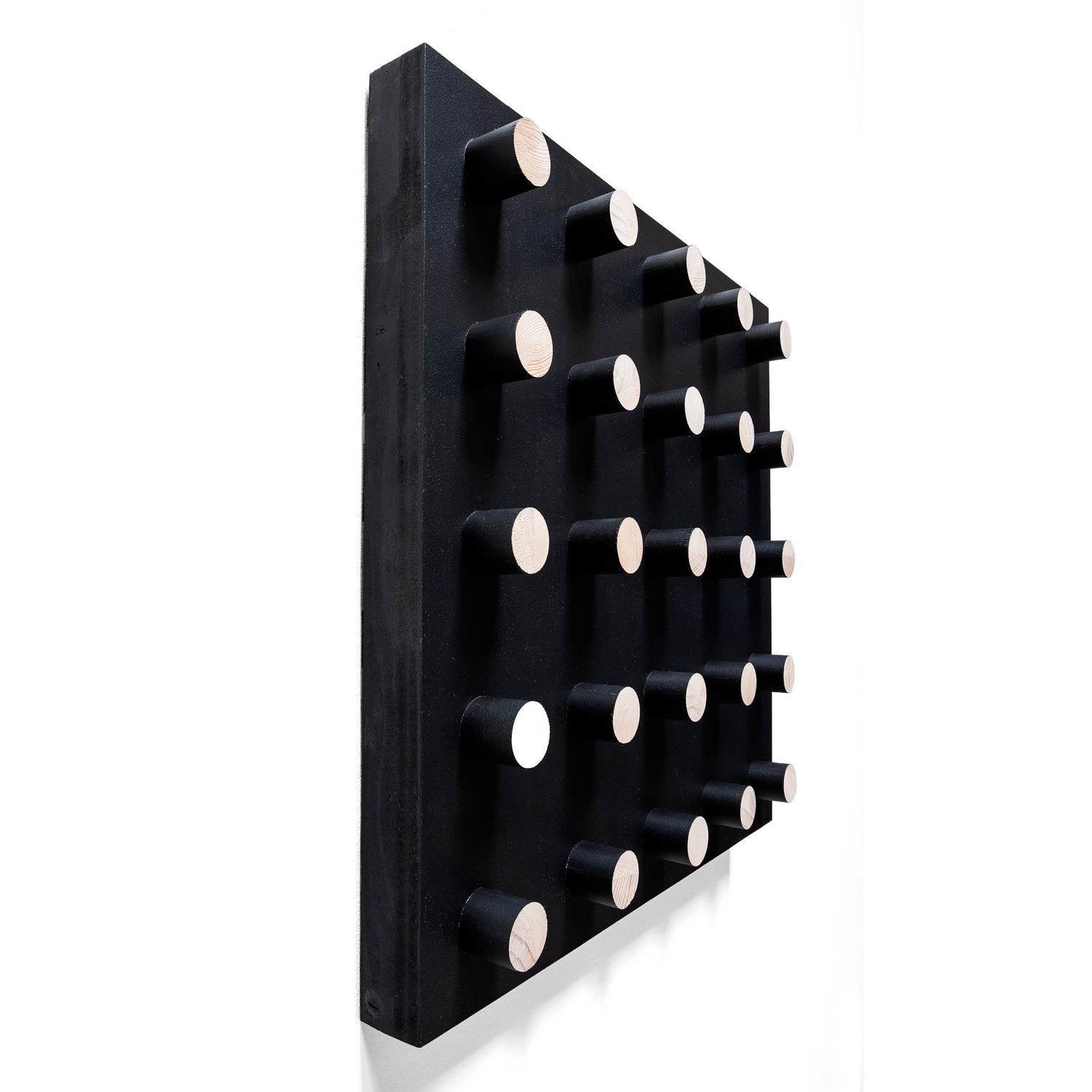 Peg work - black square
painted wood
Measures: 30” x 30” x 3.5” 
2018

Produced by hand in Los Angeles, CA.


    