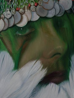 "Dreaming" (2023) by Pegah Samaie, Original Oil Painting, Female Portrait