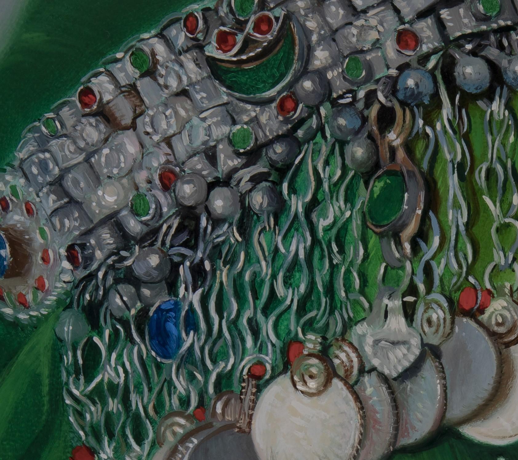 „Dreaming“ (2023) von Pegah Samaie, Original-Ölgemälde, weibliches Porträt im Angebot 2