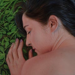 "Rebirth" (2023) by Pegah Samaie, Original Oil Painting, Female Portrait
