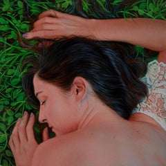 "Rebirth" (2023) by Pegah Samaie, Original Oil Painting, Female Portrait
