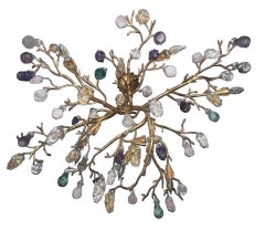 Pegaso Gallery Design Lampadario "Albero della Vita" con frutti in pietra semipreziosa