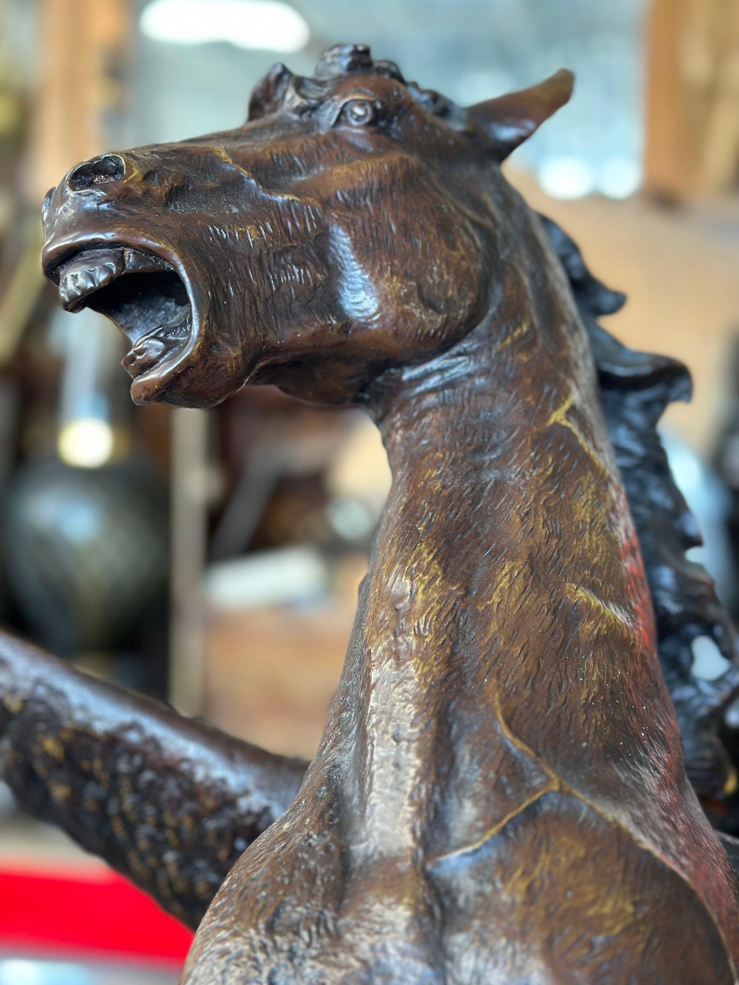 Américain Sculpture en bronze 