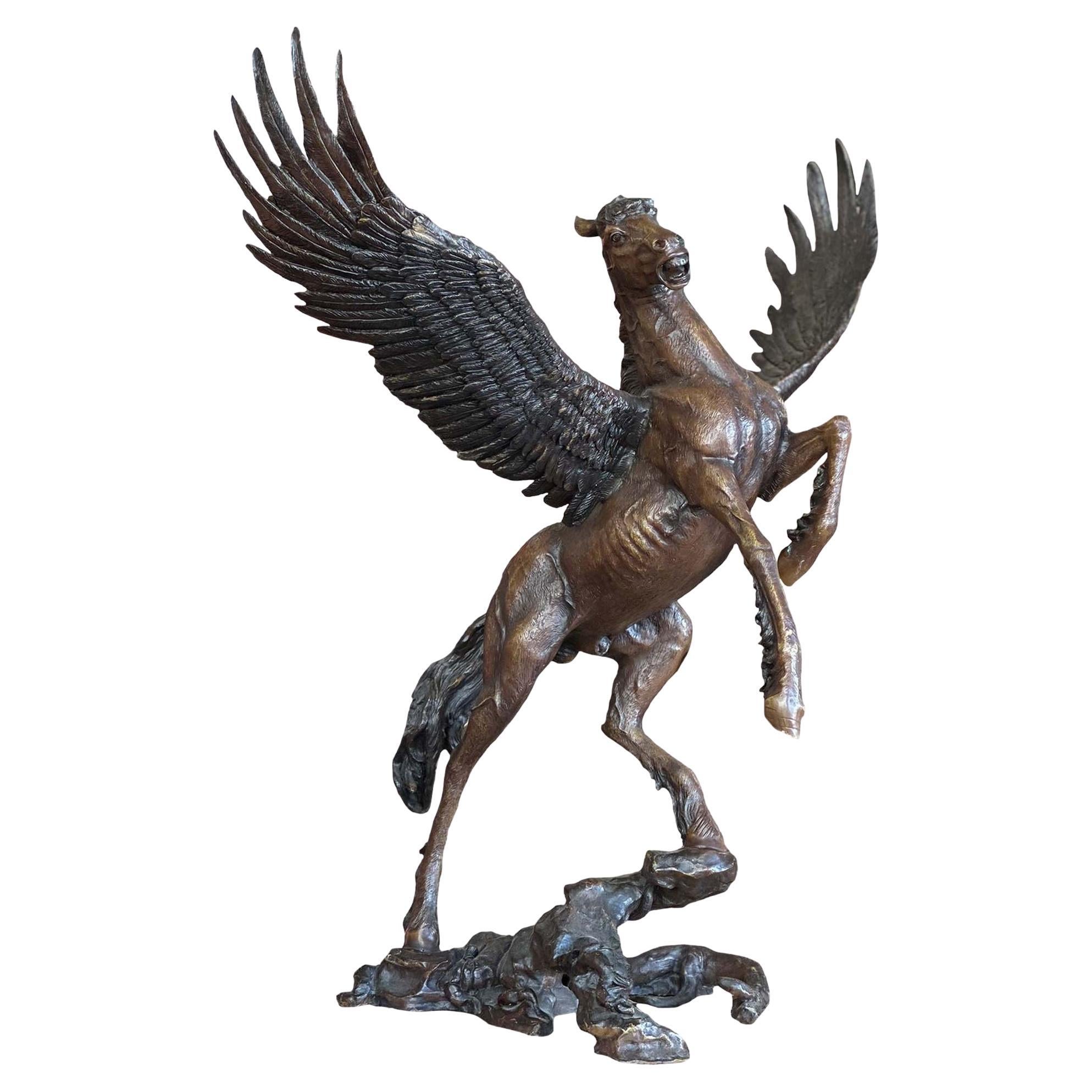 Sculpture en bronze "Pegasus" de Jim Davidson '1962'