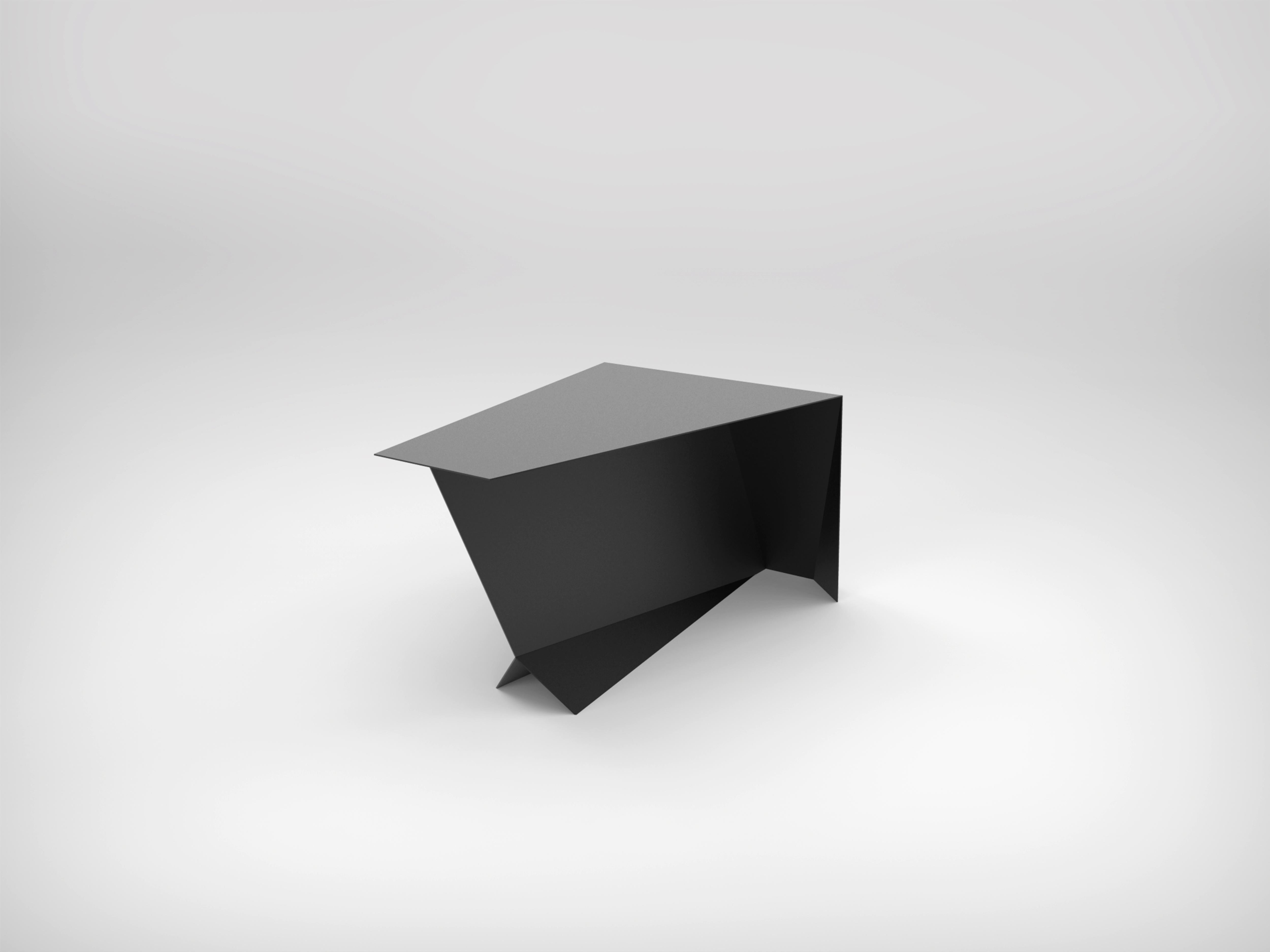 Pegasus side table is conceived by 06d design studio.

Black steel. Matt finish.
Measure: 38 x 81 x 44 cm

Limited edition of 33 pieces.