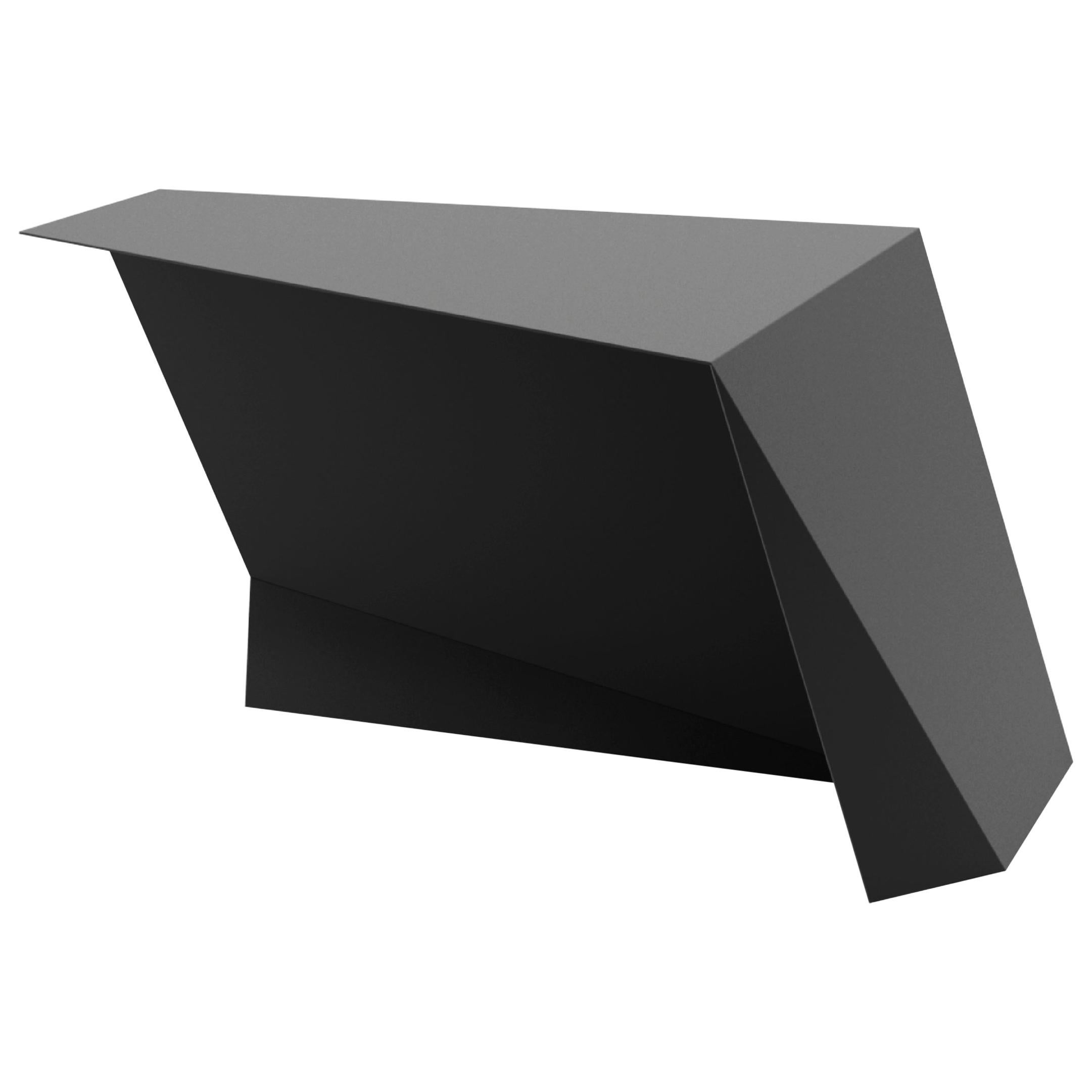 Pegasus, table basse contemporaine, acier noir