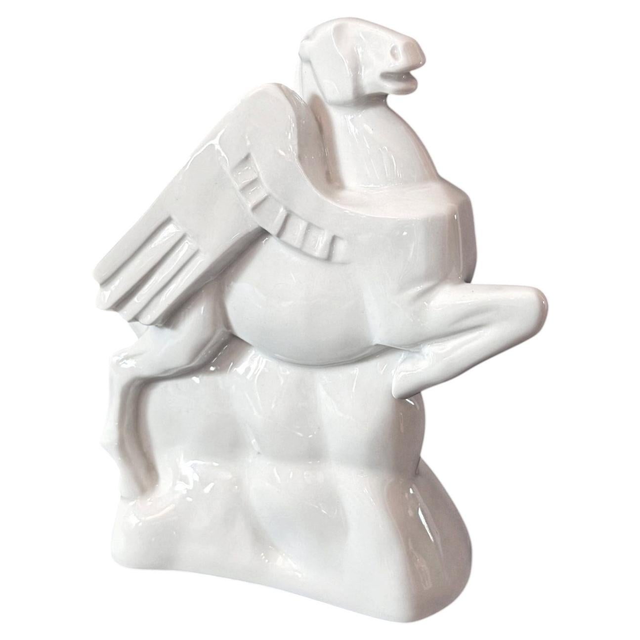 "Pegasus in Flight", Rare Art Deco Sculpture by De Vegh for Lamberton Scammell