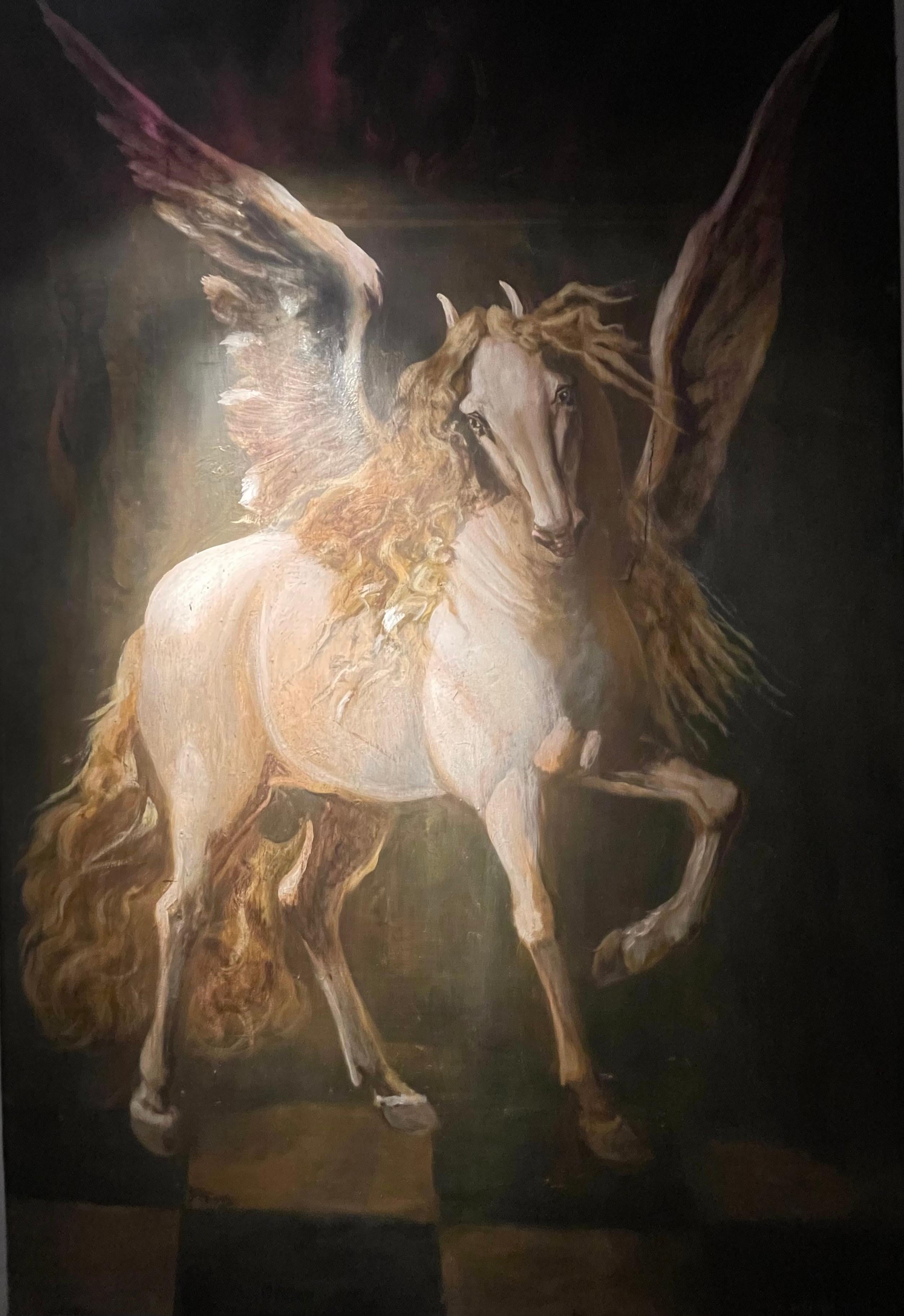 Contemporary Pegasus paintig XXL  For Sale