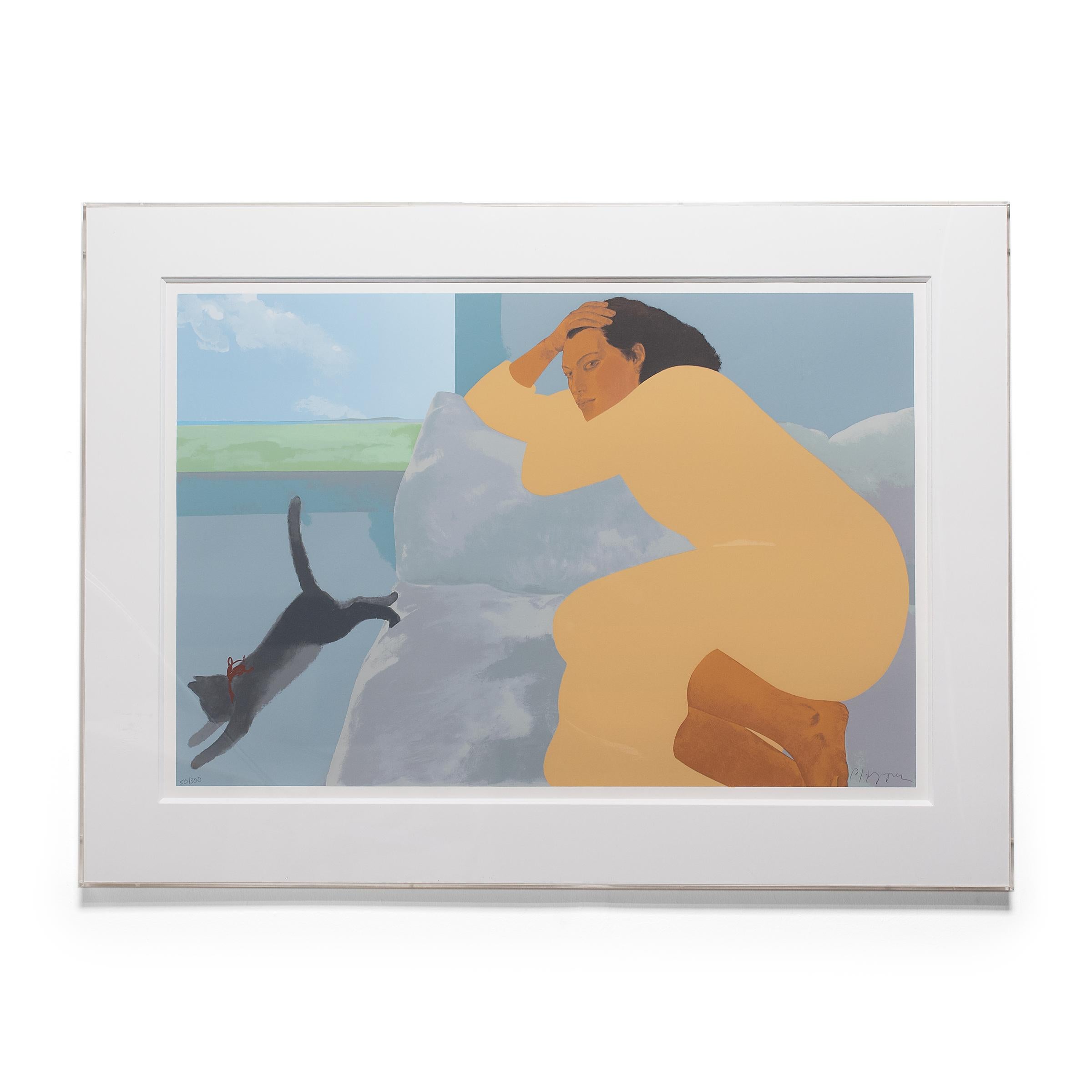 Grey Popoki - Print by Pegge Hopper