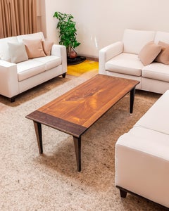 Pegged Joinery Endcap Coffee Table - Wenge  Black Walnut  Purple Heart