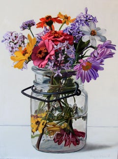 Lilacs and Zinnias