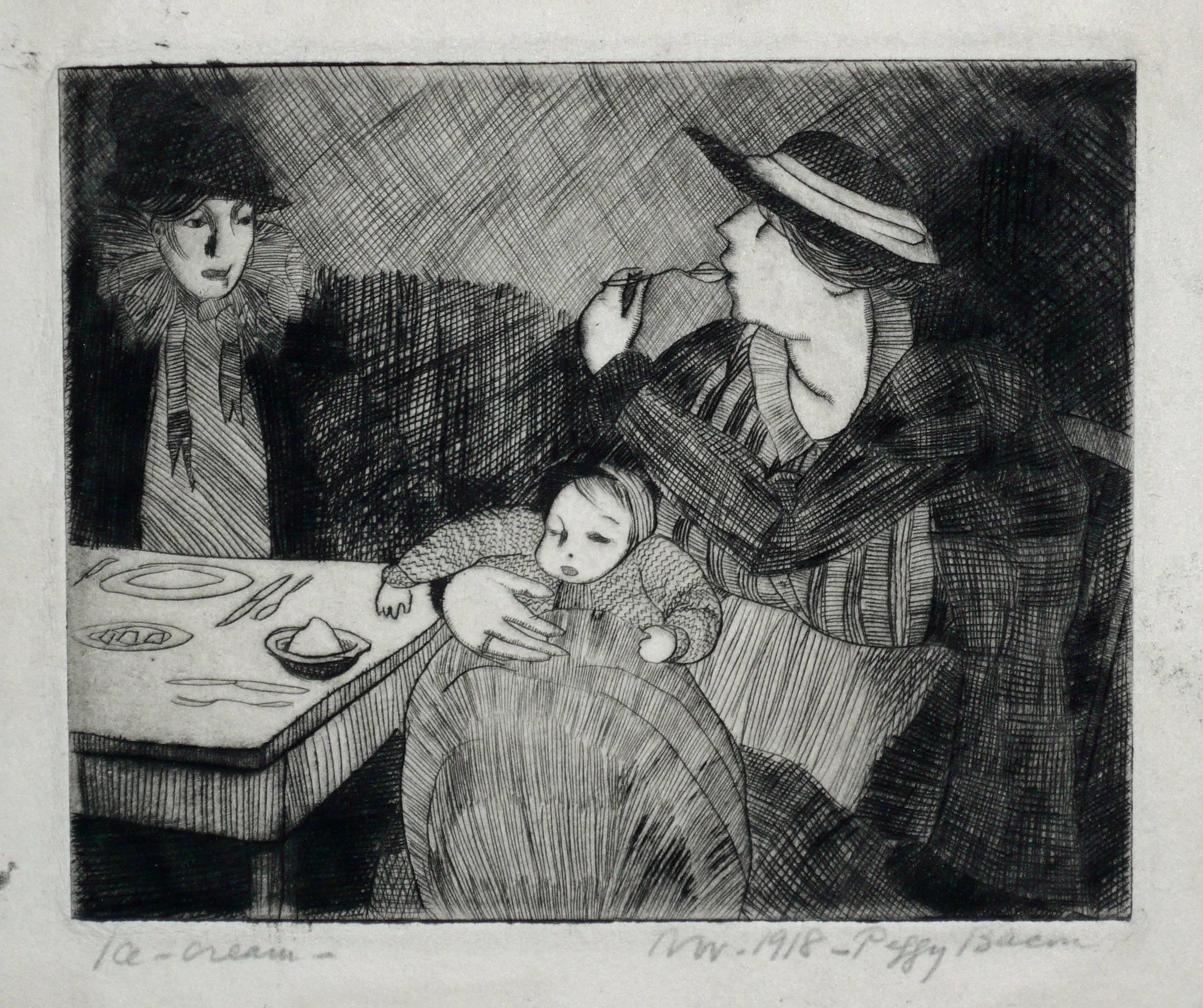Peggy Bacon Figurative Print - ICE CREAM