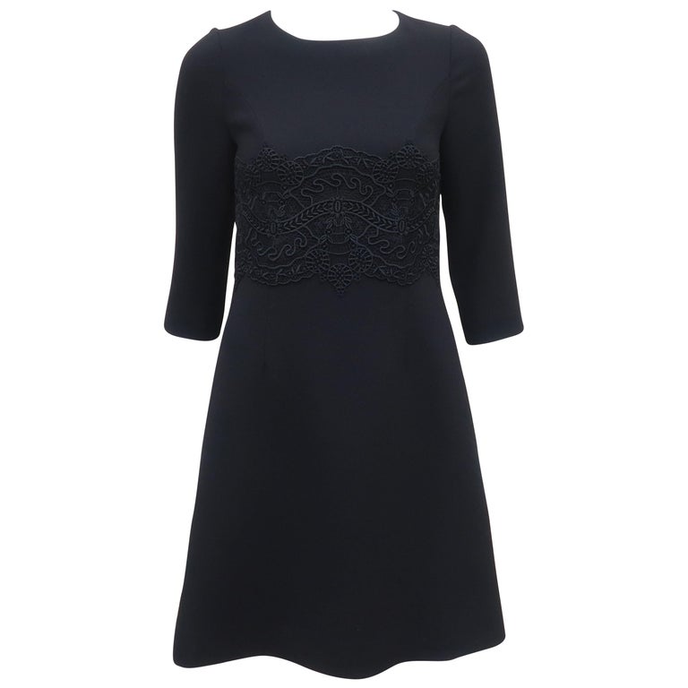 black dress with white accent Beaded Lace Gown with Sweetheart Neckline main image 1