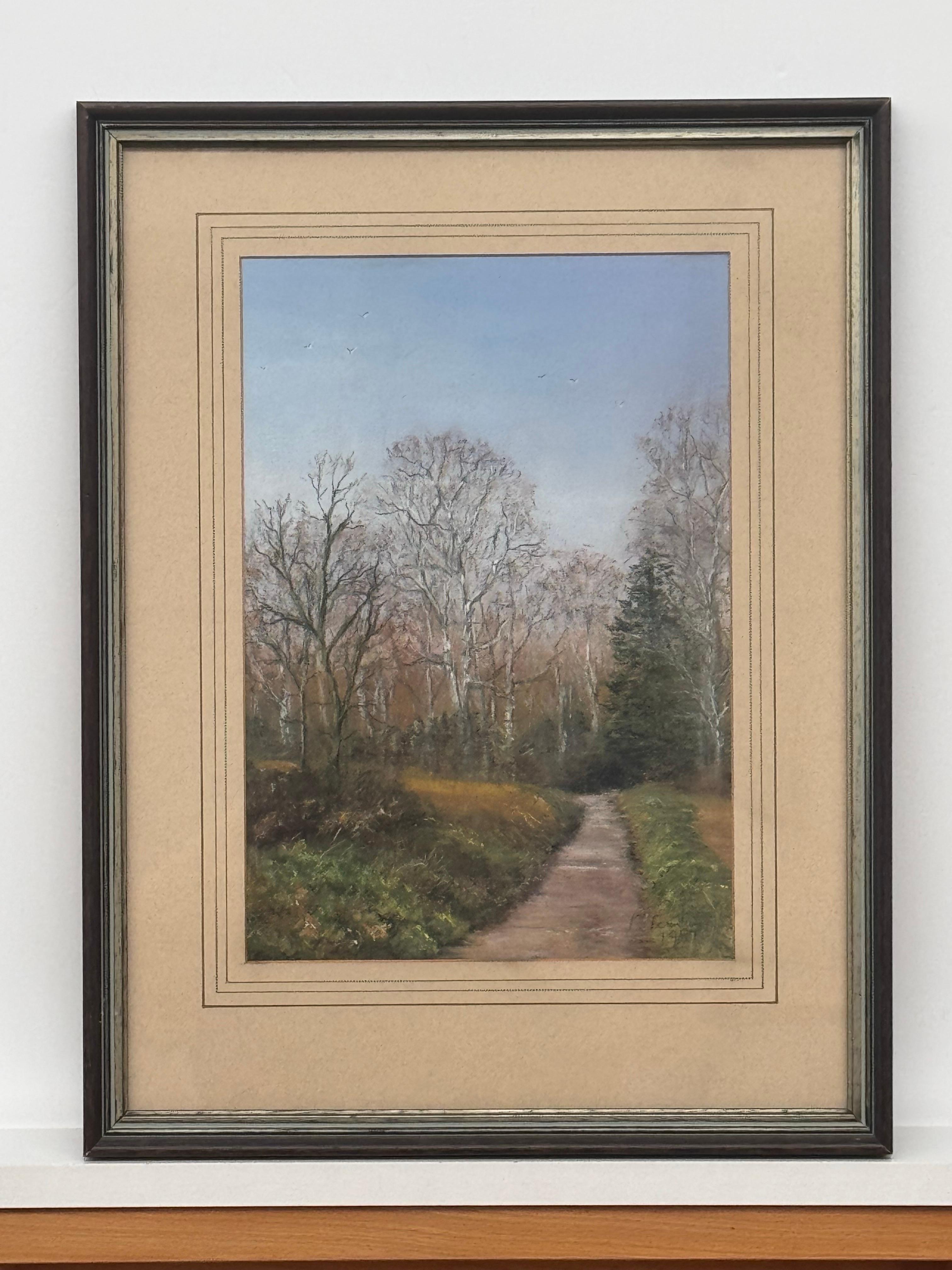 Scena di campagna di un villaggio inglese - Pastello originale su carta di un artista britannico in vendita 6