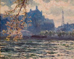 Impressionist Paris Landscape, Seine and Eiffel Tower – Pehr Eklund